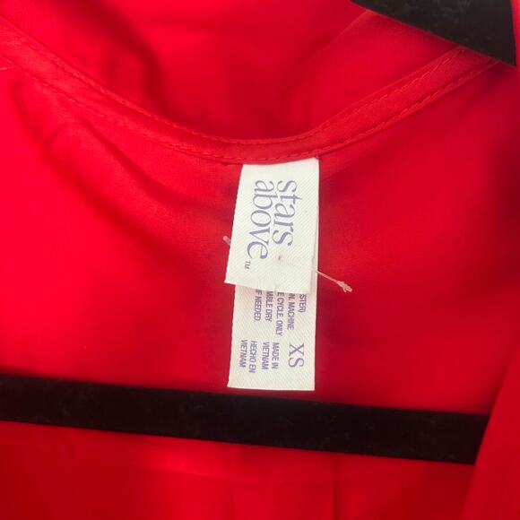 Red satin pajama top - Picture 5 of 6